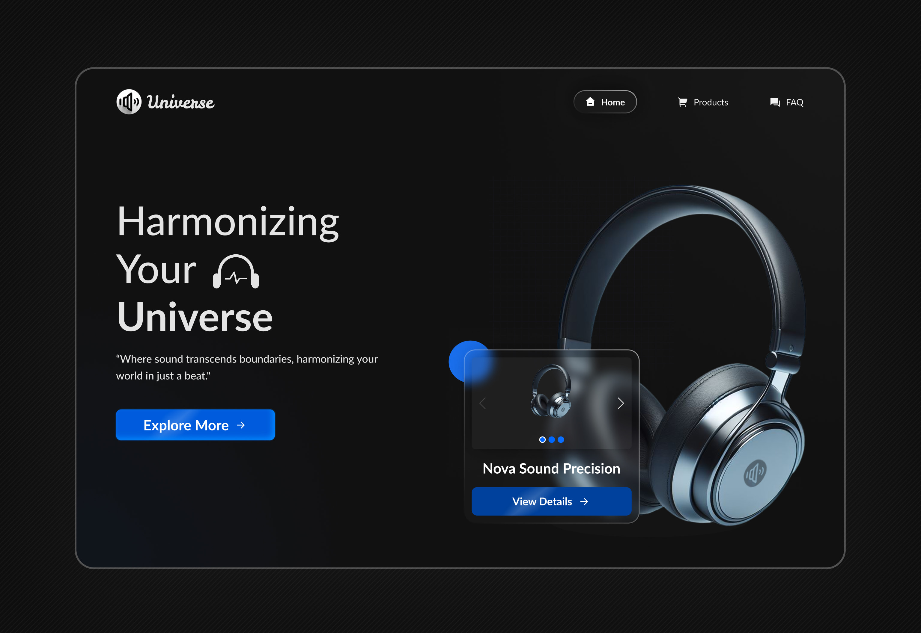 Landing Page UI - Audio Brand